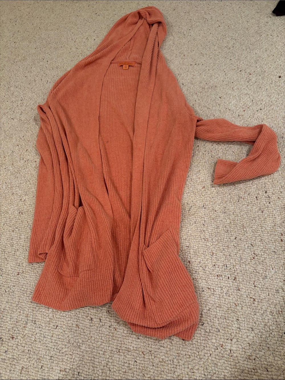 Barefoot dreams size small Cozy Open-Front Hooded Cardigan Sweater